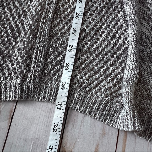 EUC Tahari Linen Blend Open Knit Cardigan in Gray size Large - Picture 9 of 9